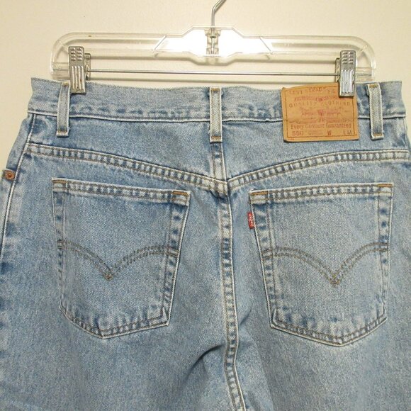 Womens Levis 550 Tapered Light Wash Relaxed Fit Size 14 Vintage Made in Columbia - Picture 4 of 8